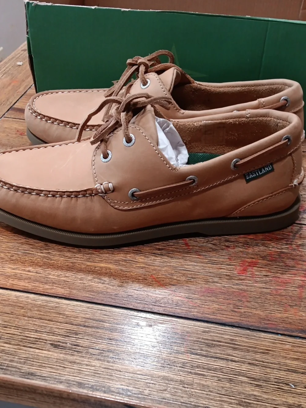 Eastland Men's Leather Boat Shoes in Tan